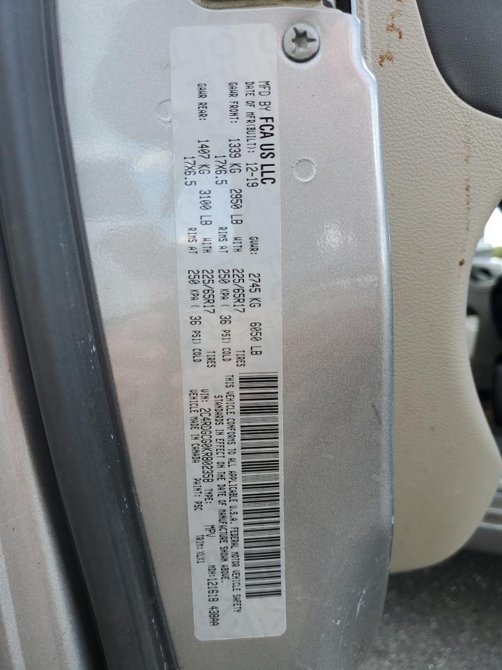 2019 Dodge Grand Caravan Sxt VIN: 2C4RDGCG0KR802358 Lot: 84047775