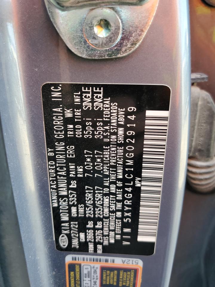 2021 Kia Sorento Lx VIN: 5XYRG4LC1MG029149 Lot: 80444565