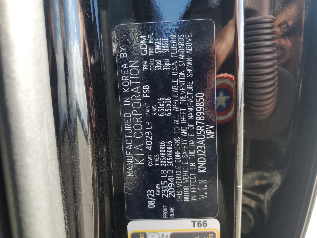 2024 Kia Soul Lx VIN: KNDJ23AU5R7899850 Lot: 84582775