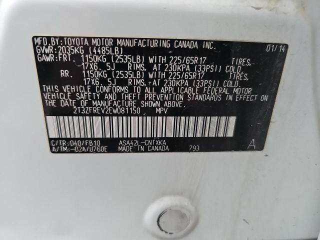 2014 TOYOTA RAV4 LE  