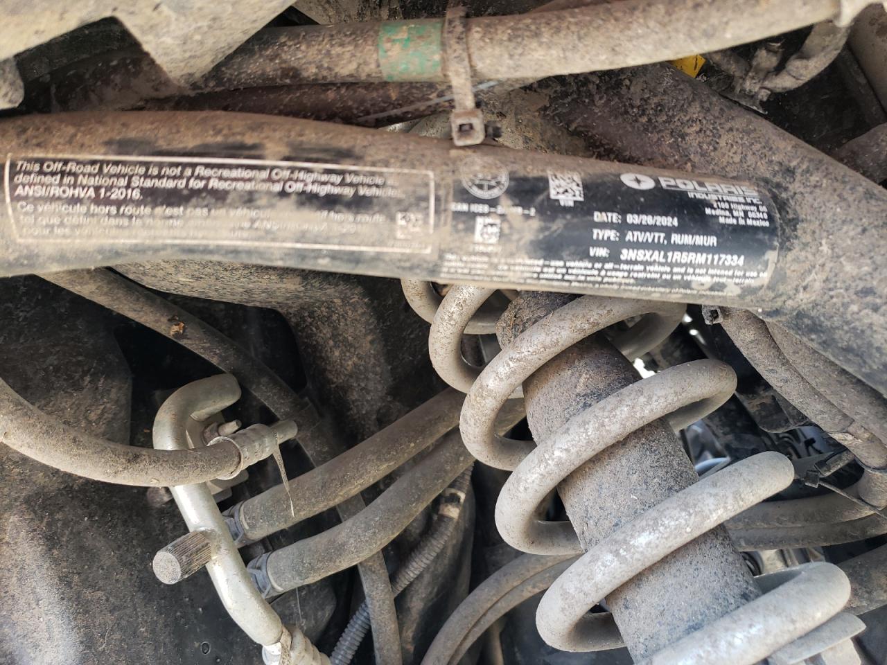 2024 Polaris Ranger Xd 1500 Northstar Edition Premium VIN: 3NSXAL1R5RM117334 Lot: 66883175