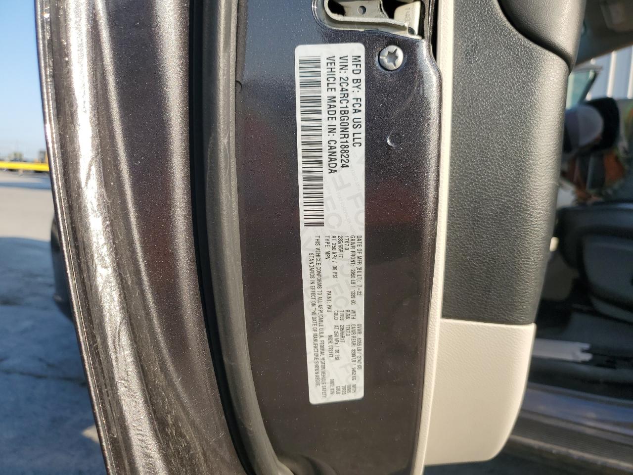 2022 Chrysler Pacifica Touring L VIN: 2C4RC1BG0NR188224 Lot: 80103635