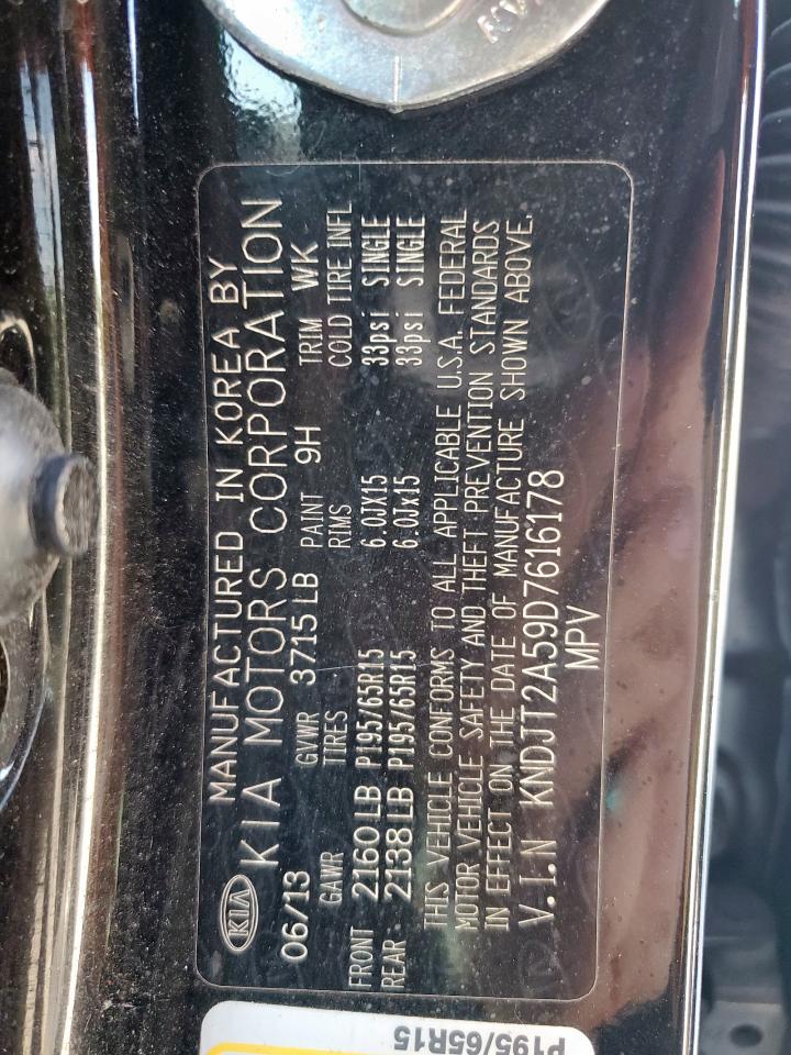 2013 Kia Soul VIN: KNDJT2A59D7616178 Lot: 84185095