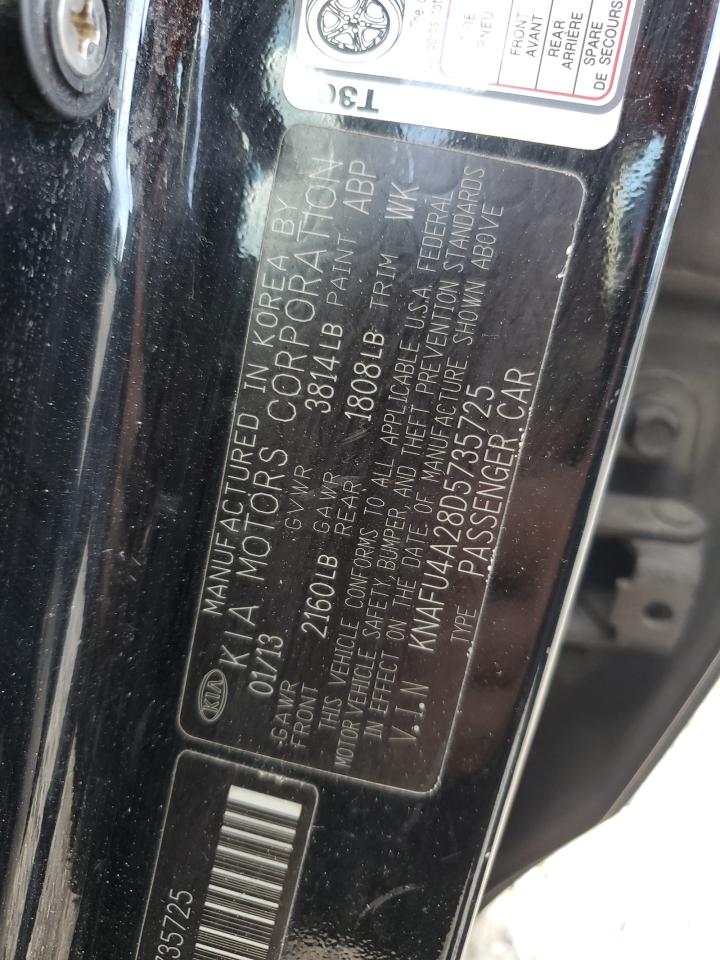 2013 Kia Forte Ex VIN: KNAFU4A28D5735725 Lot: 84194345