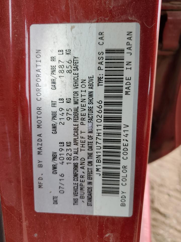 2017 Mazda 3 Sport VIN: JM1BN1U77H1102666 Lot: 71428855
