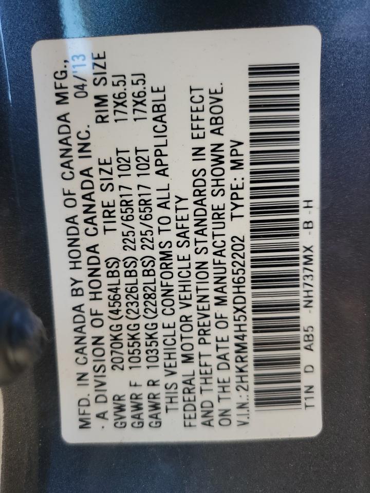 2013 Honda Cr-V Ex VIN: 2HKRM4H5XDH652202 Lot: 71242295