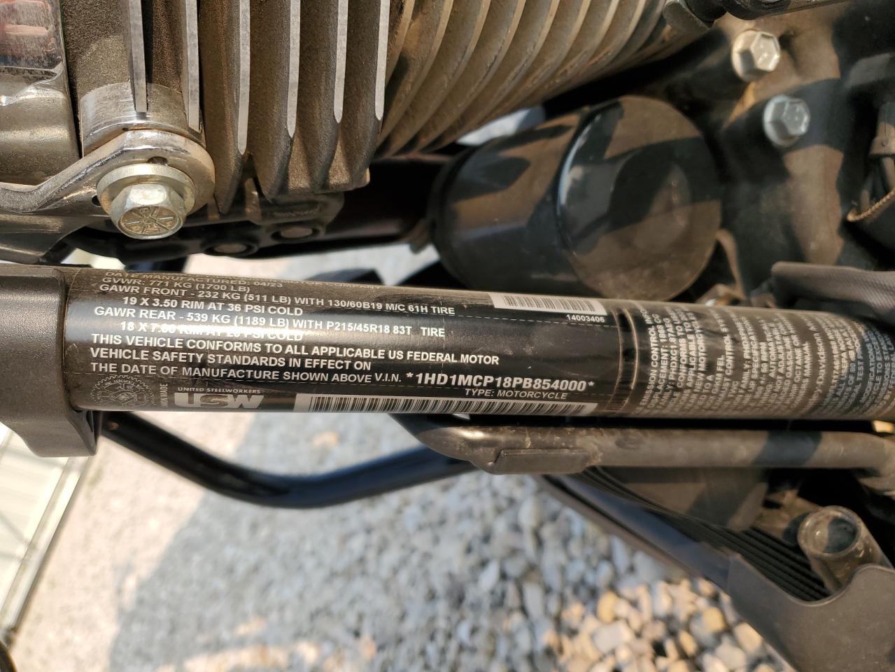 2023 Harley-Davidson Flrt VIN: 1HD1MCP18PB854000 Lot: 70869845