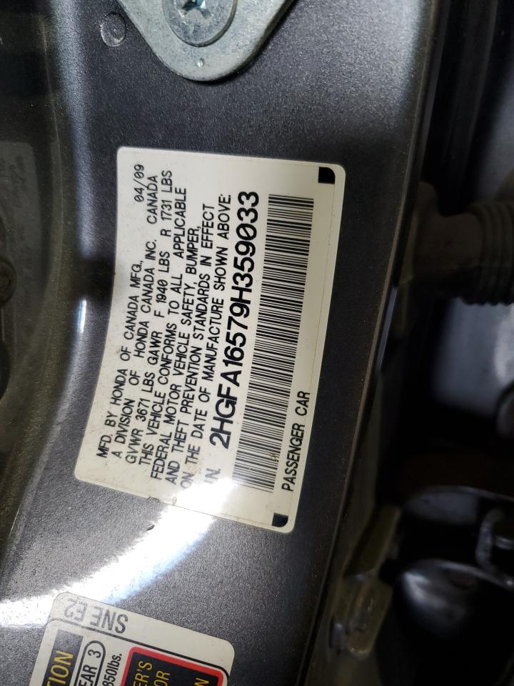2009 Honda Civic Lx VIN: 2HGFA16579H359033 Lot: 80933675