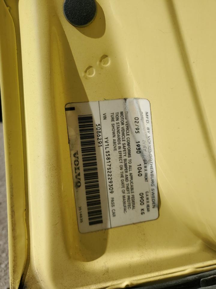 1995 Volvo 850 T5R VIN: YV1LS5817S2229309 Lot: 84764455