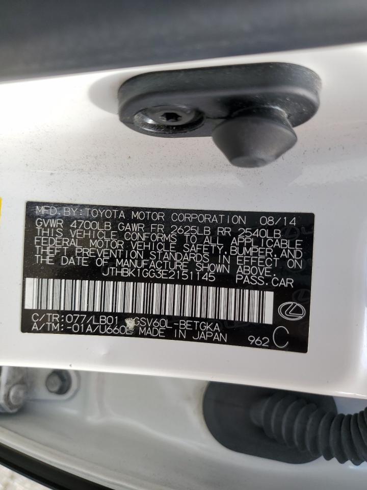 2014 Lexus Es 350 VIN: JTHBK1GG3E2151145 Lot: 81303215