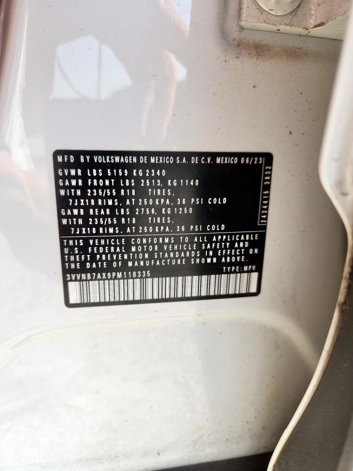 2023 Volkswagen Tiguan Se VIN: 3VVNB7AX9PM118335 Lot: 81181305