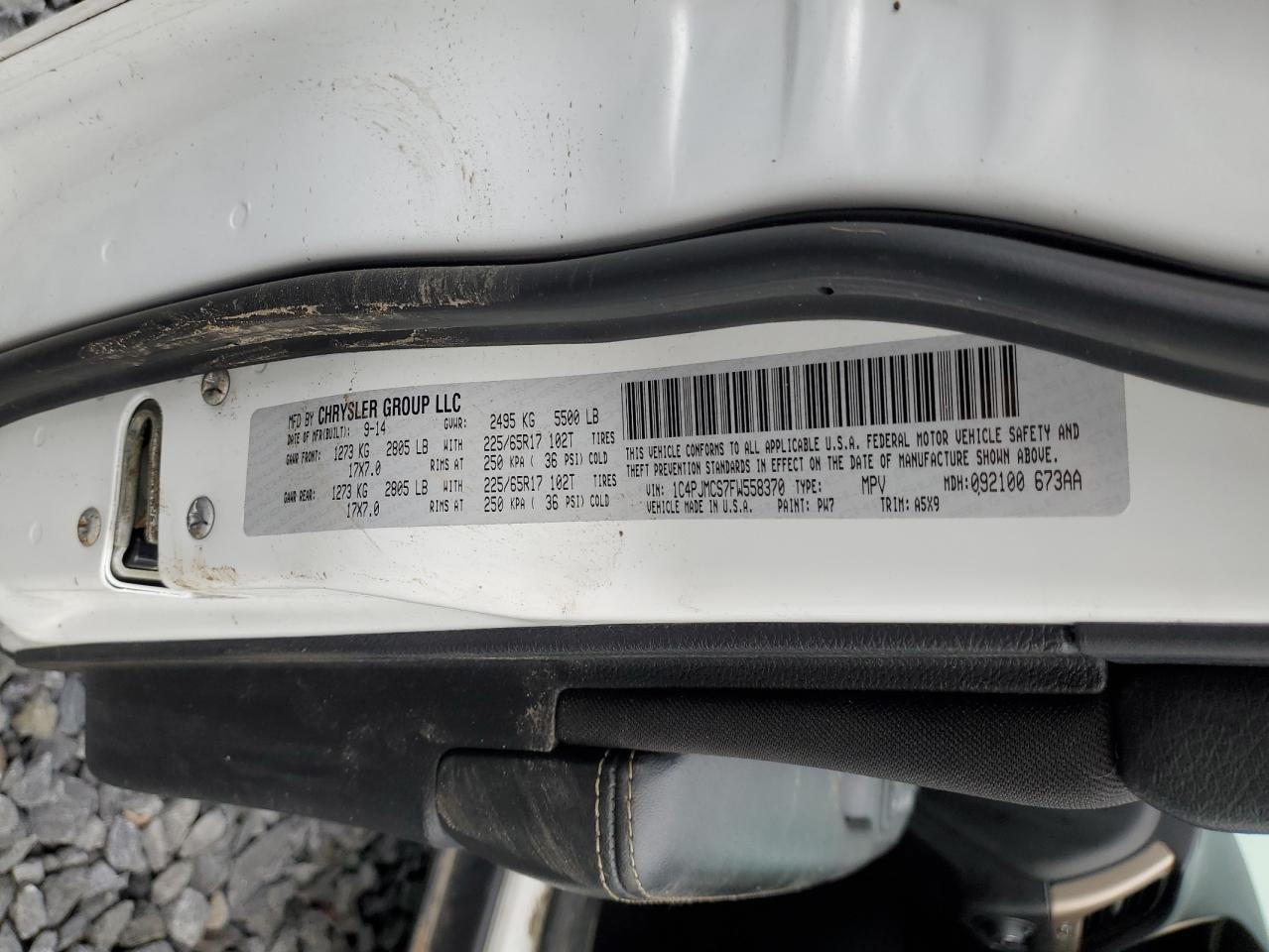 2015 Jeep Cherokee Latitude VIN: 1C4PJMCS7FW558370 Lot: 81584225