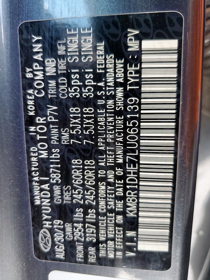 2020 Hyundai Palisade Se VIN: KM8R1DHE7LU065139 Lot: 81689725
