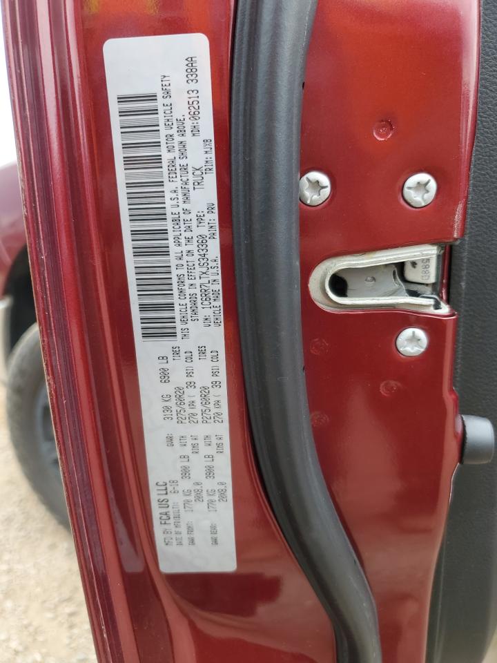 2018 Ram 1500 Slt VIN: 1C6RR7LTXJS343360 Lot: 80180405