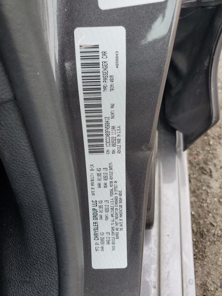 2015 Chrysler 200 Limited VIN: 1C3CCCAB3FN568412 Lot: 82124055