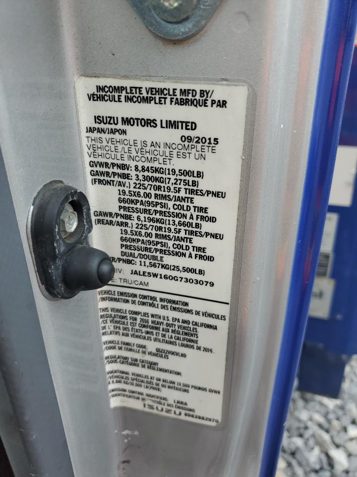 2016 Isuzu Nrr VIN: JALE5W160G7303079 Lot: 71459655