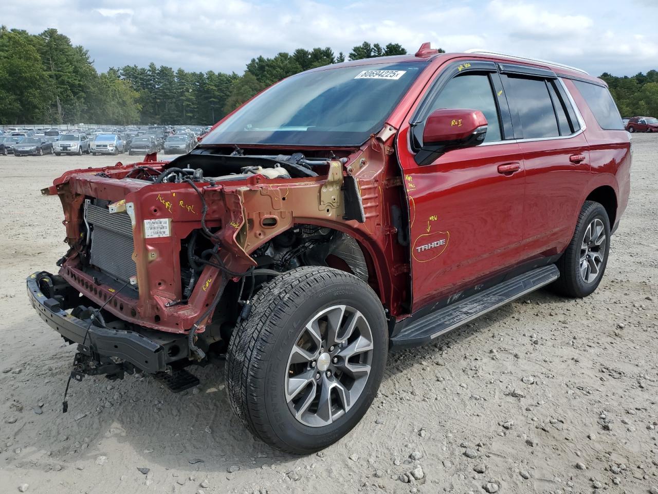 2021 Chevrolet Tahoe K1500 Lt VIN: 1GNSKNKD3MR225117 Lot: 80694225