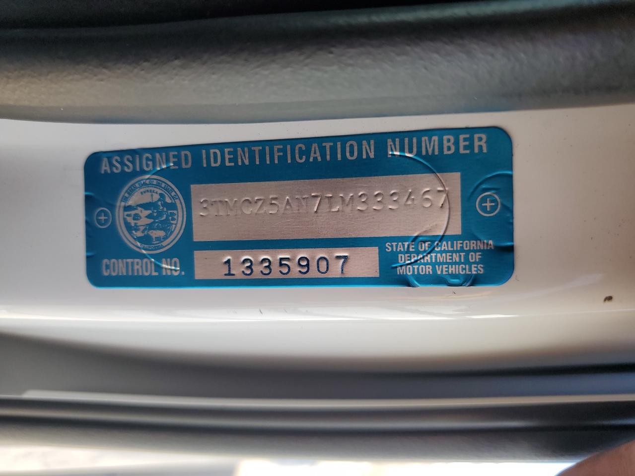 2020 Toyota Tacoma Double Cab VIN: 3TMCZ5AN7LM333467 Lot: 72061195