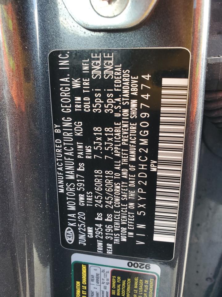2021 Kia Telluride Lx VIN: 5XYP2DHC2MG097474 Lot: 82123185