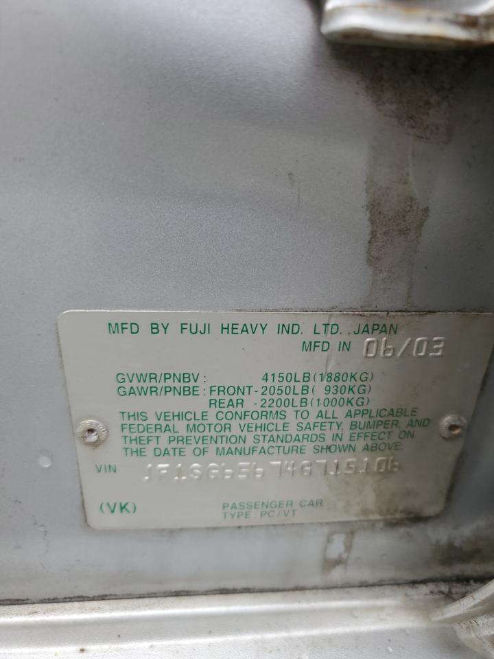 2004 Subaru Forester 2.5Xs VIN: JF1SG65674G715106 Lot: 83757435