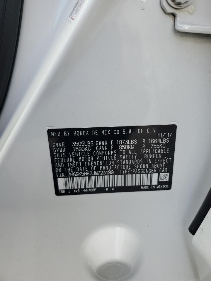 2018 Honda Fit Ex VIN: 3HGGK5H82JM723199 Lot: 81913665