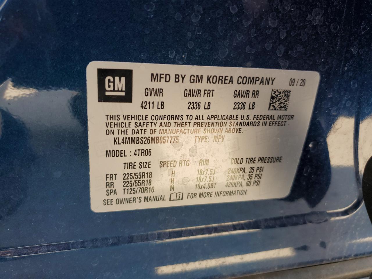 2021 Buick Encore Gx Preferred VIN: KL4MMBS26MB057775 Lot: 80616915