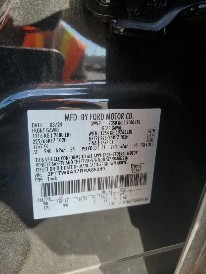 2024 Ford Maverick Xl VIN: 3FTTW8A37RRA88349 Lot: 71194685