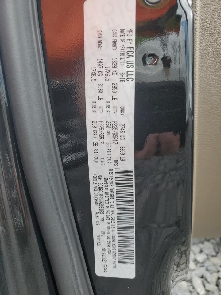 2016 Chrysler Town & Country Touring VIN: 2C4RC1BG6GR296169 Lot: 81398815