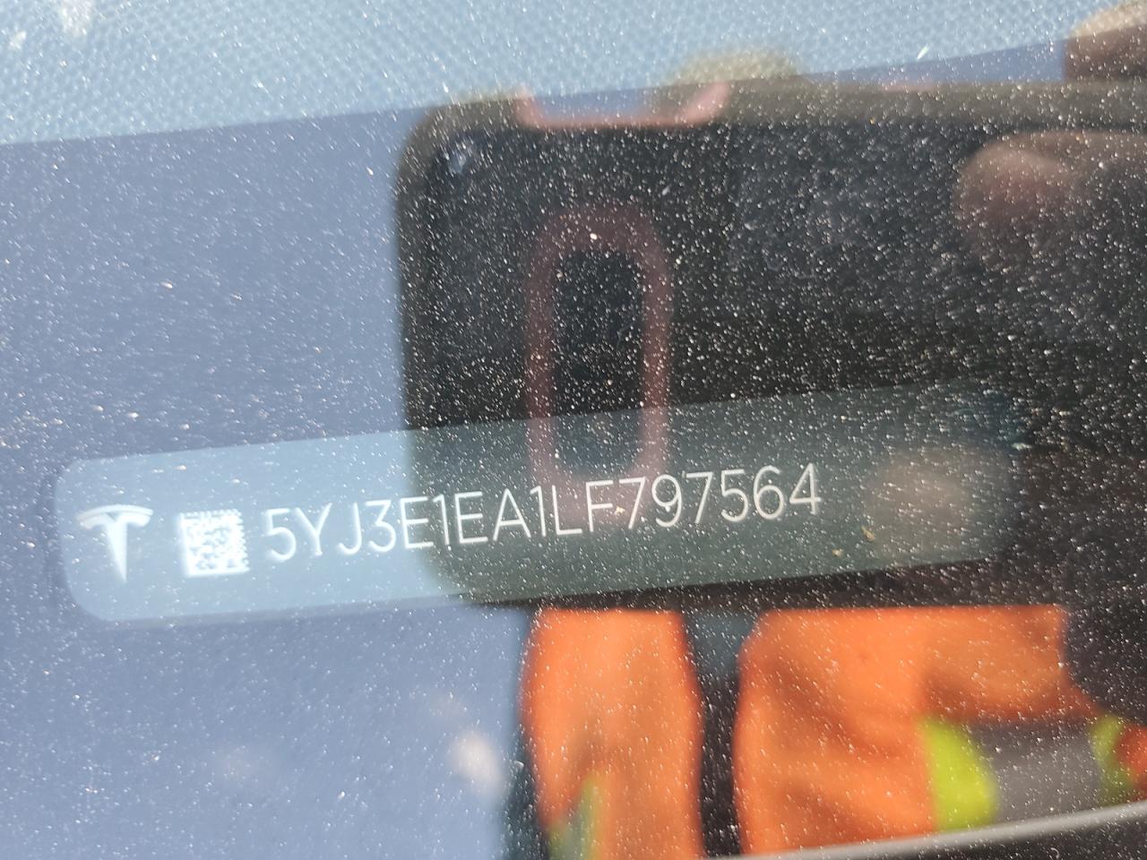 2020 Tesla Model 3 VIN: 5YJ3E1EA1LF797564 Lot: 81829635