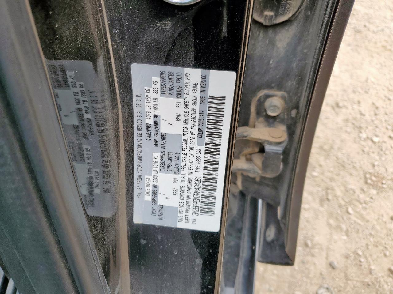 2024 Mazda 3 Select Sport VIN: 3MZBPABM7RM424261 Lot: 71562975