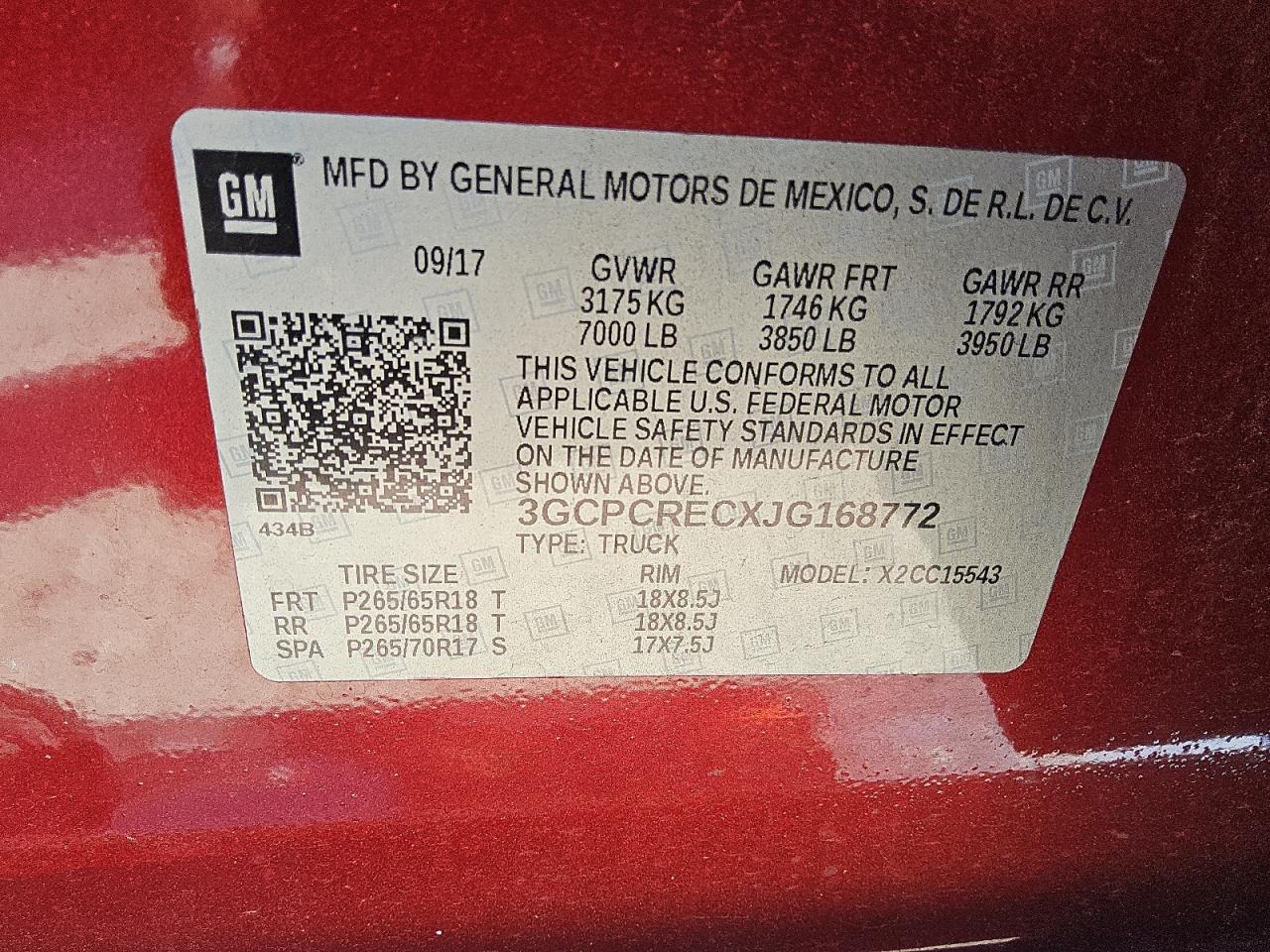 2018 Chevrolet Silverado C1500 Lt VIN: 3GCPCRECXJG168772 Lot: 71741705