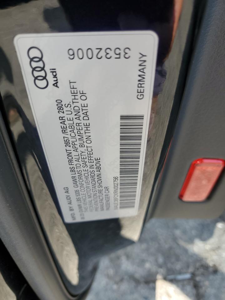 2024 Audi A6 Premium Plus VIN: WAUE3BF2XRN002756 Lot: 72098425