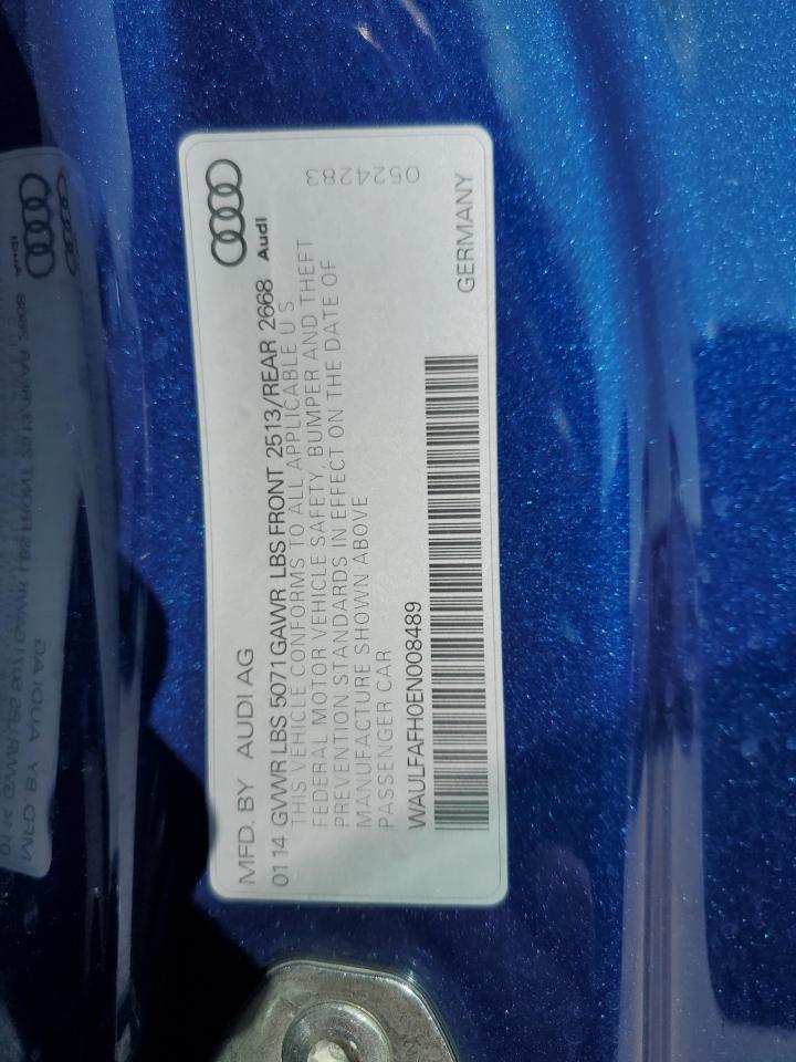 2014 Audi A5 Premium Plus VIN: WAULFAFH0EN008489 Lot: 81499025