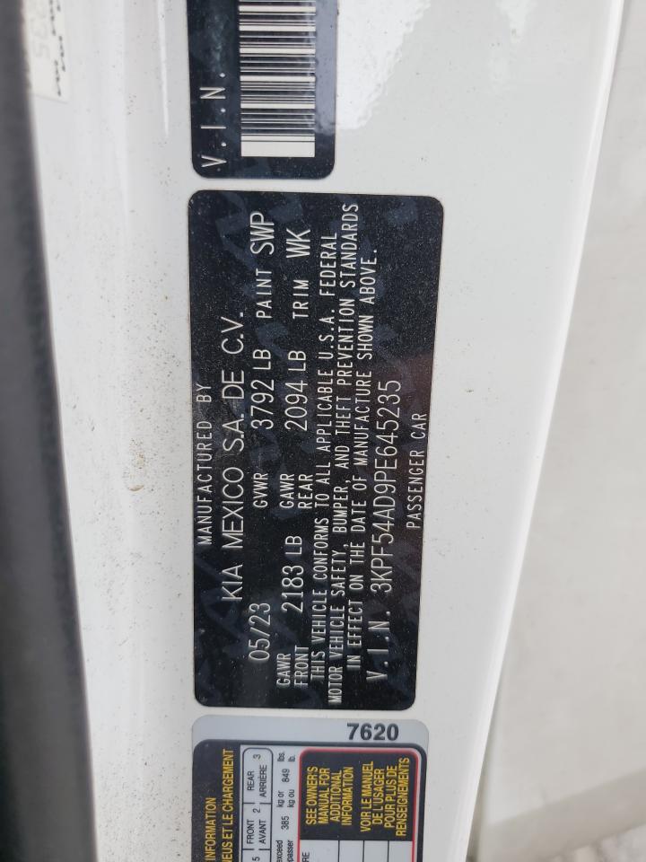 2023 Kia Forte Gt Line VIN: 3KPF54AD9PE645235 Lot: 82108585