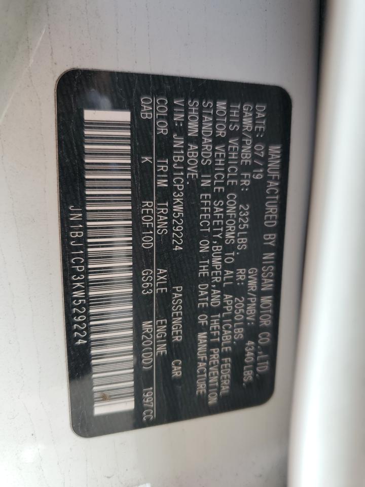 2019 Nissan Rogue Sport S VIN: JN1BJ1CP3KW529224 Lot: 81275705