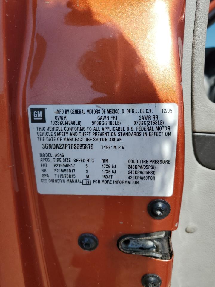 2006 Chevrolet Hhr Lt VIN: 3GNDA23P76S585879 Lot: 81078125