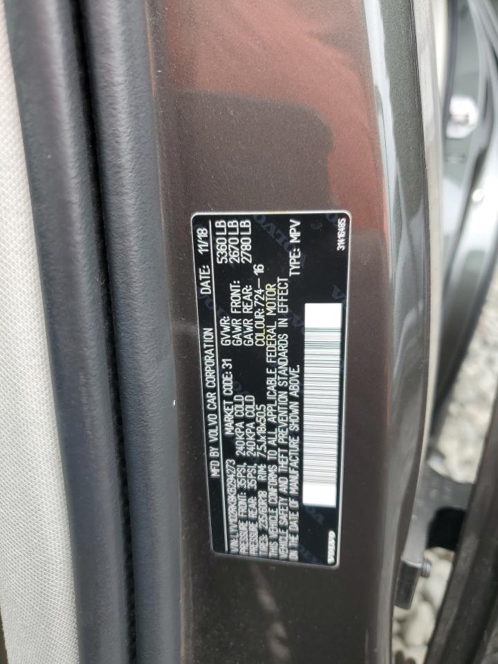 2019 Volvo Xc60 T5 VIN: LYV102RK8KB294273 Lot: 83956205