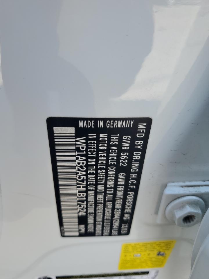 2017 Porsche Macan S VIN: WP1AB2A57HLB17524 Lot: 80383135