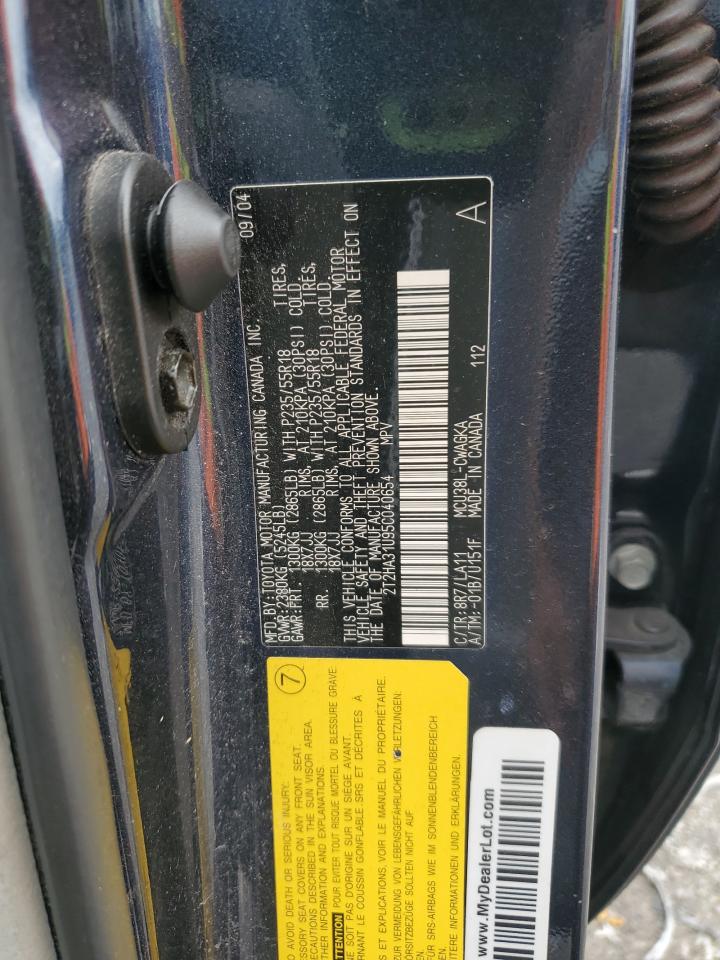 2005 Lexus Rx 330 VIN: 2T2HA31U95C040654 Lot: 84025385