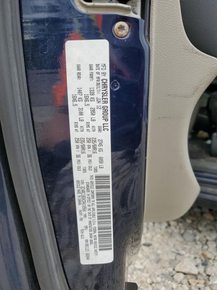 2012 Chrysler Town & Country Touring VIN: 2C4RC1BG0CR410564 Lot: 81629035