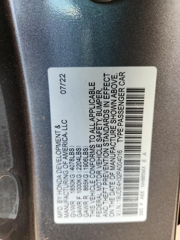 2023 Acura Integra A-Spec VIN: 19UDE4H32PA004016 Lot: 80158325