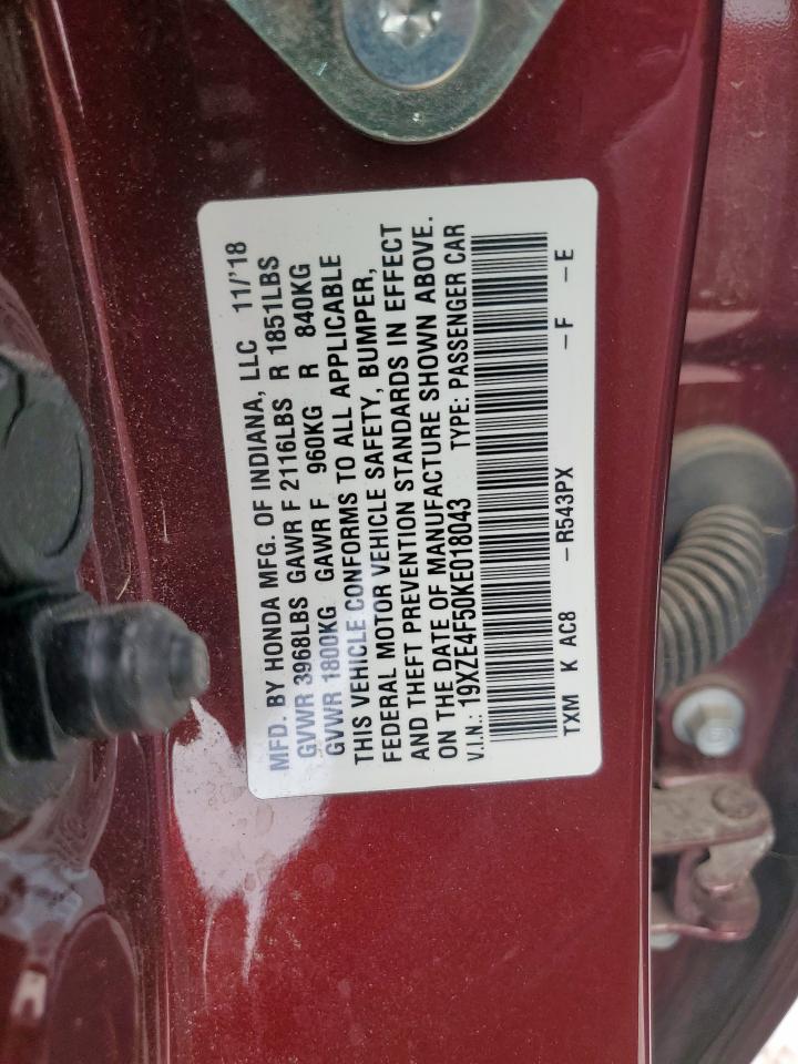 2019 Honda Insight Ex VIN: 19XZE4F50KE018043 Lot: 82145135