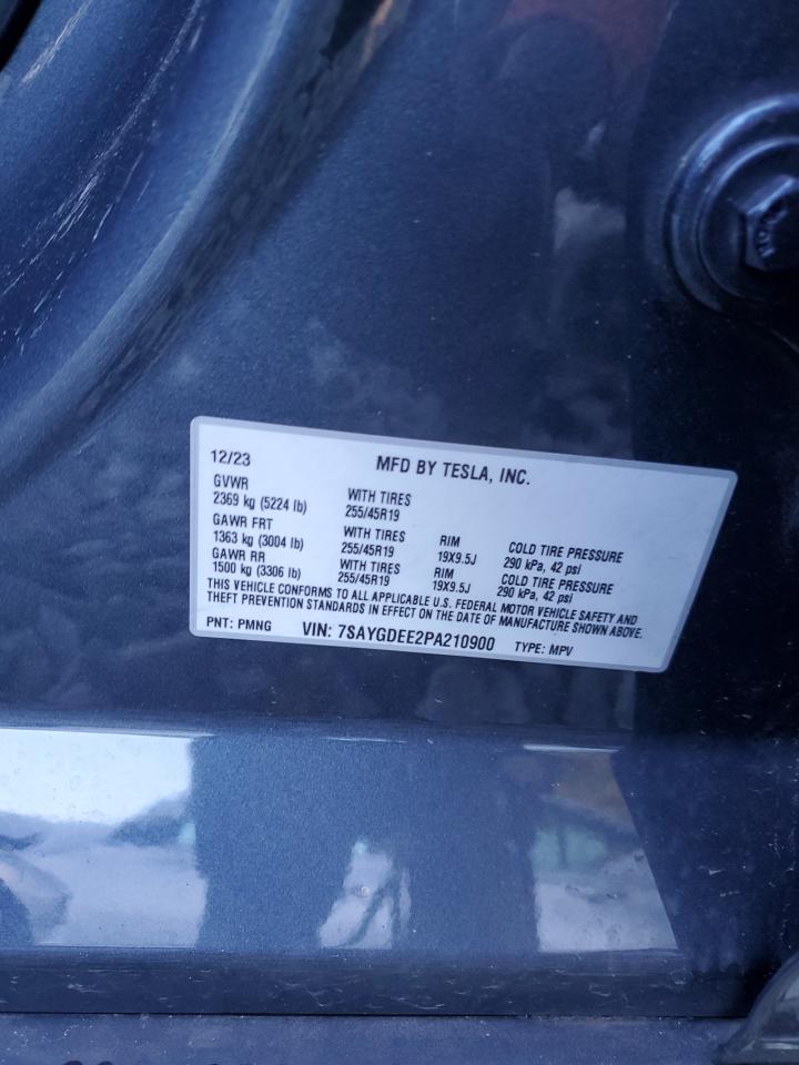 2023 Tesla Model Y VIN: 7SAYGDEE2PA210900 Lot: 80301515