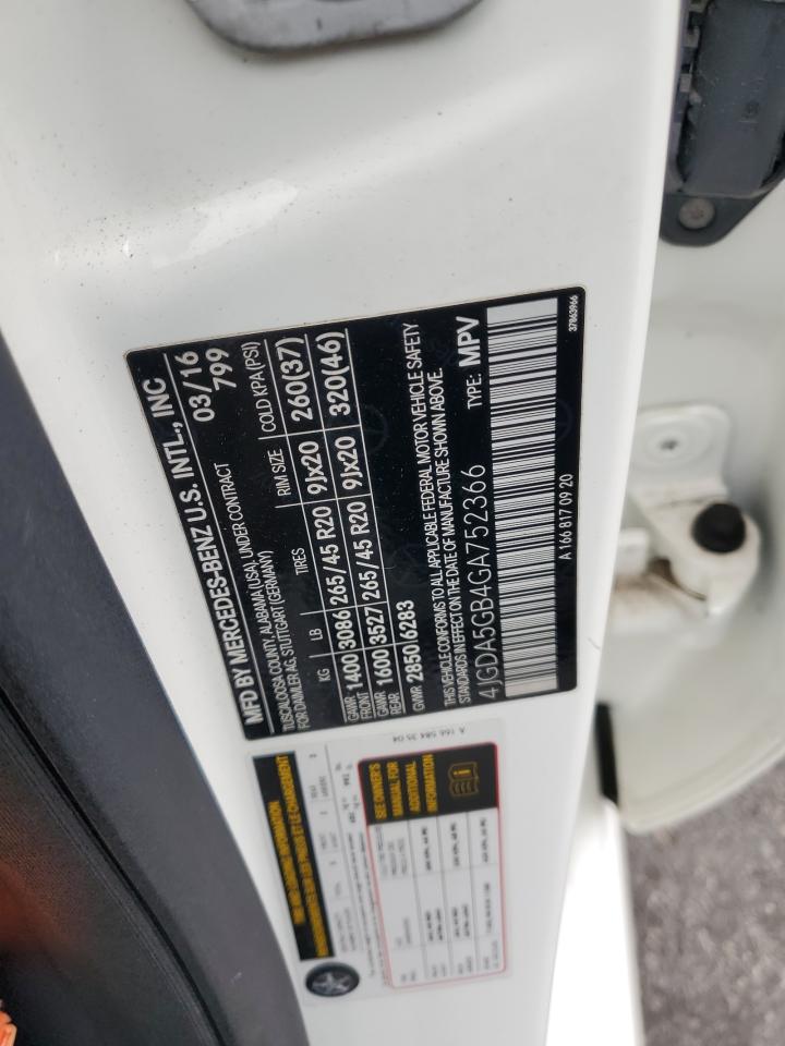 2016 Mercedes-Benz Gle 400 4Matic VIN: 4JGDA5GB4GA752366 Lot: 71179245