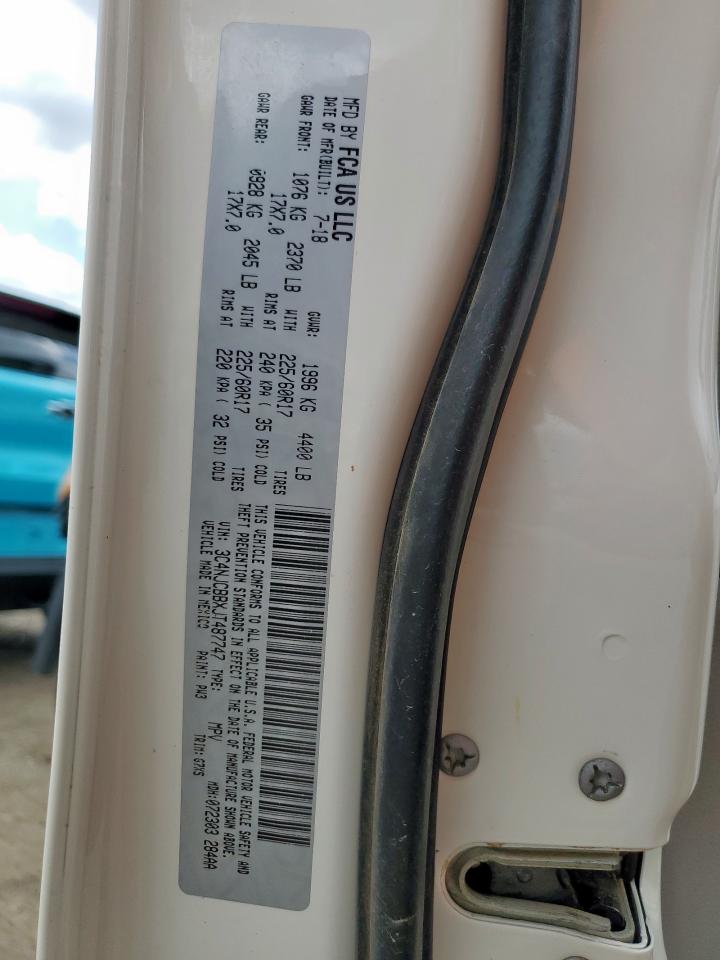 2018 Jeep Compass Latitude VIN: 3C4NJCBBXJT487747 Lot: 81135535