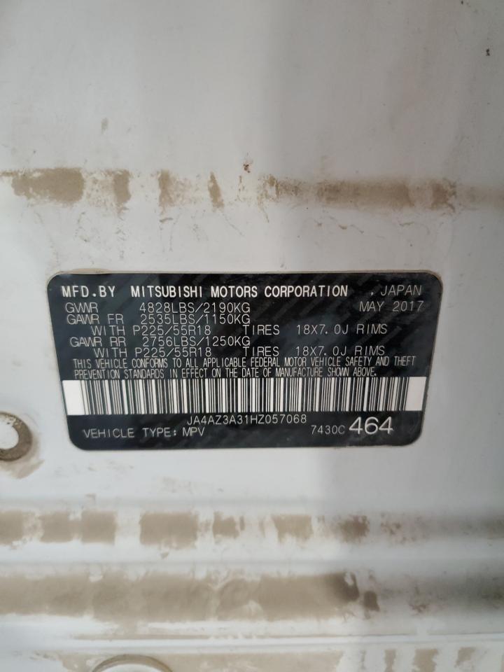 2019 Mitsubishi Outlander Se VIN: JA4AZ3A32KZ017749 Lot: 71888285