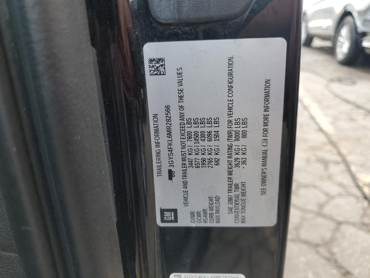 2021 Cadillac Escalade Sport VIN: 1GYS4FKL6MR282566 Lot: 80398175