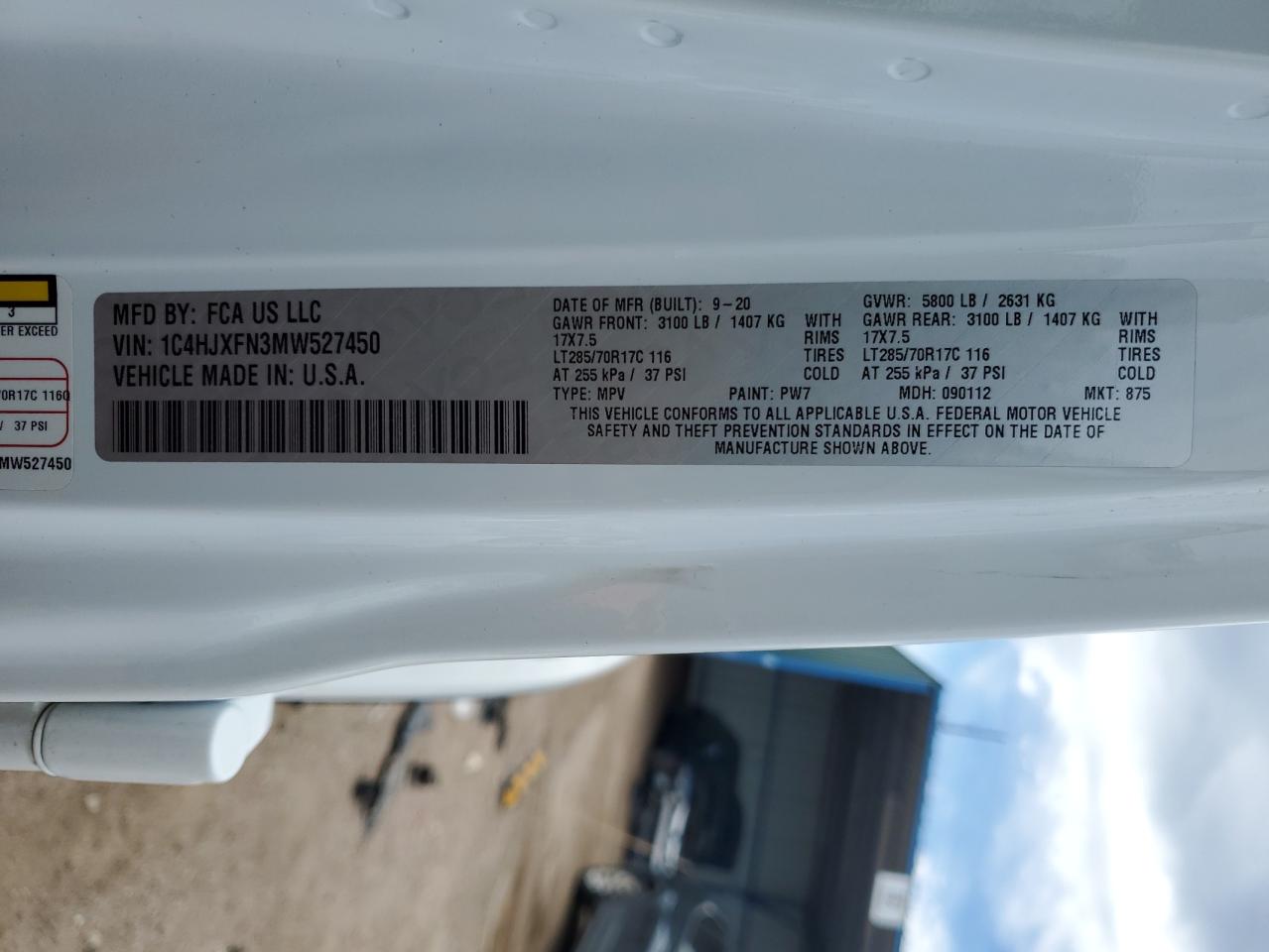 2021 Jeep Wrangler Unlimited Rubicon VIN: 1C4HJXFN3MW527450 Lot: 80464245