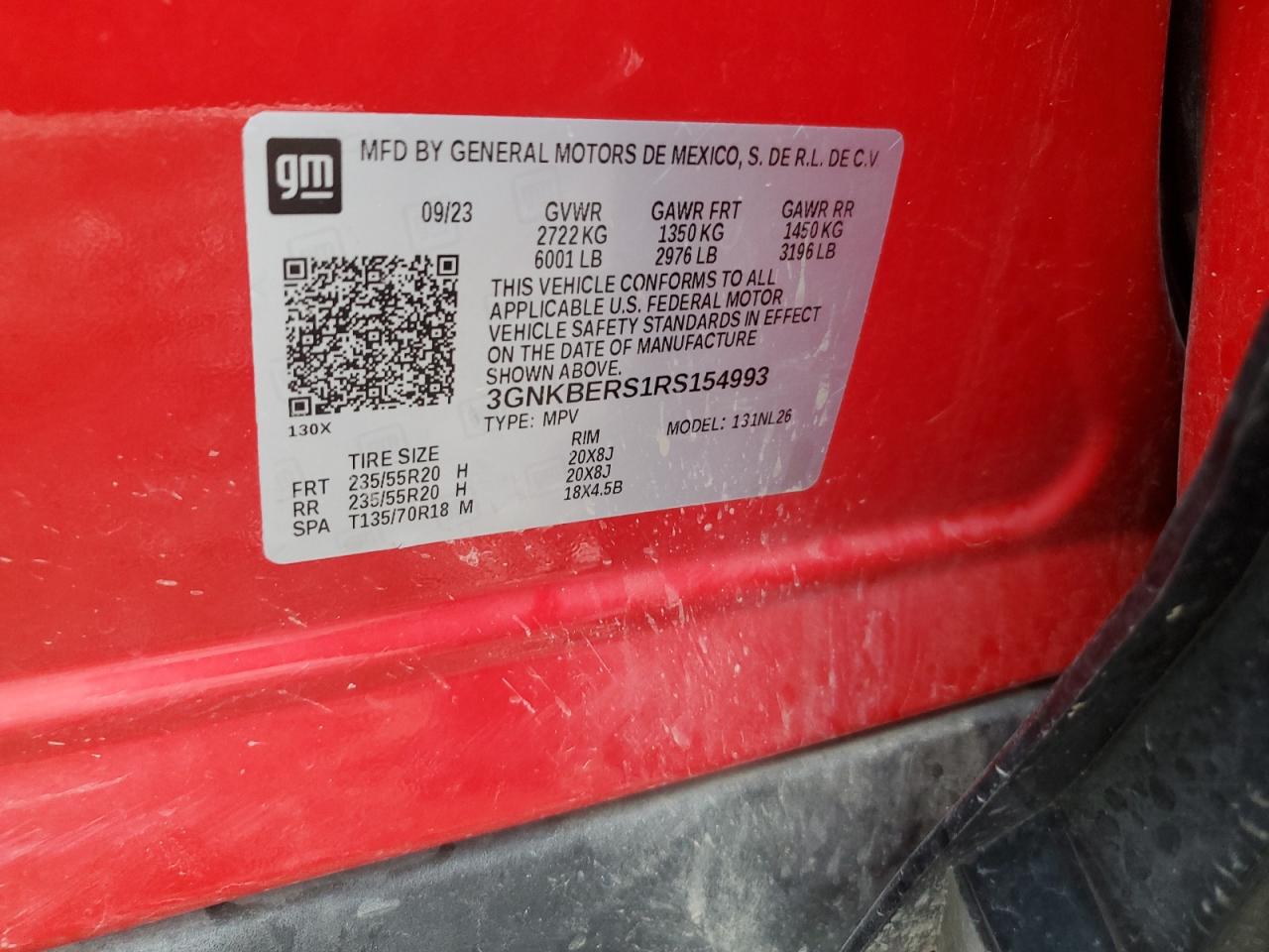 2024 Chevrolet Blazer Rs VIN: 3GNKBERS1RS154993 Lot: 81112115