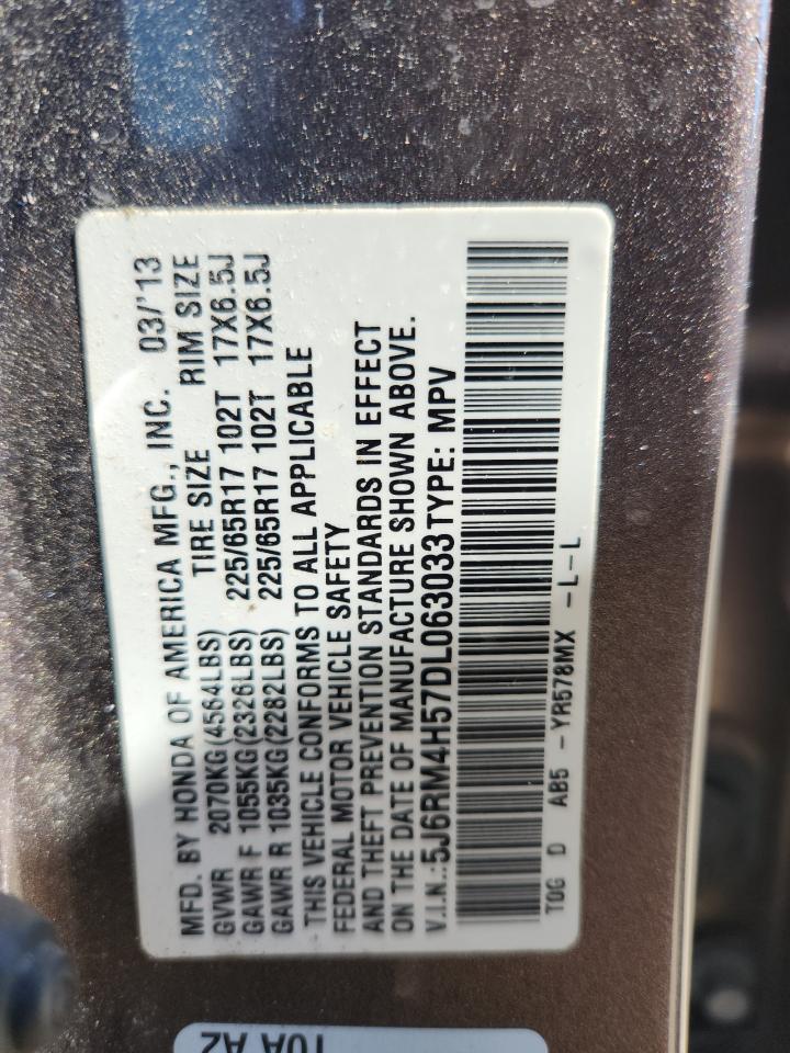 2013 Honda Cr-V Ex VIN: 5J6RM4H57DL063033 Lot: 71096655